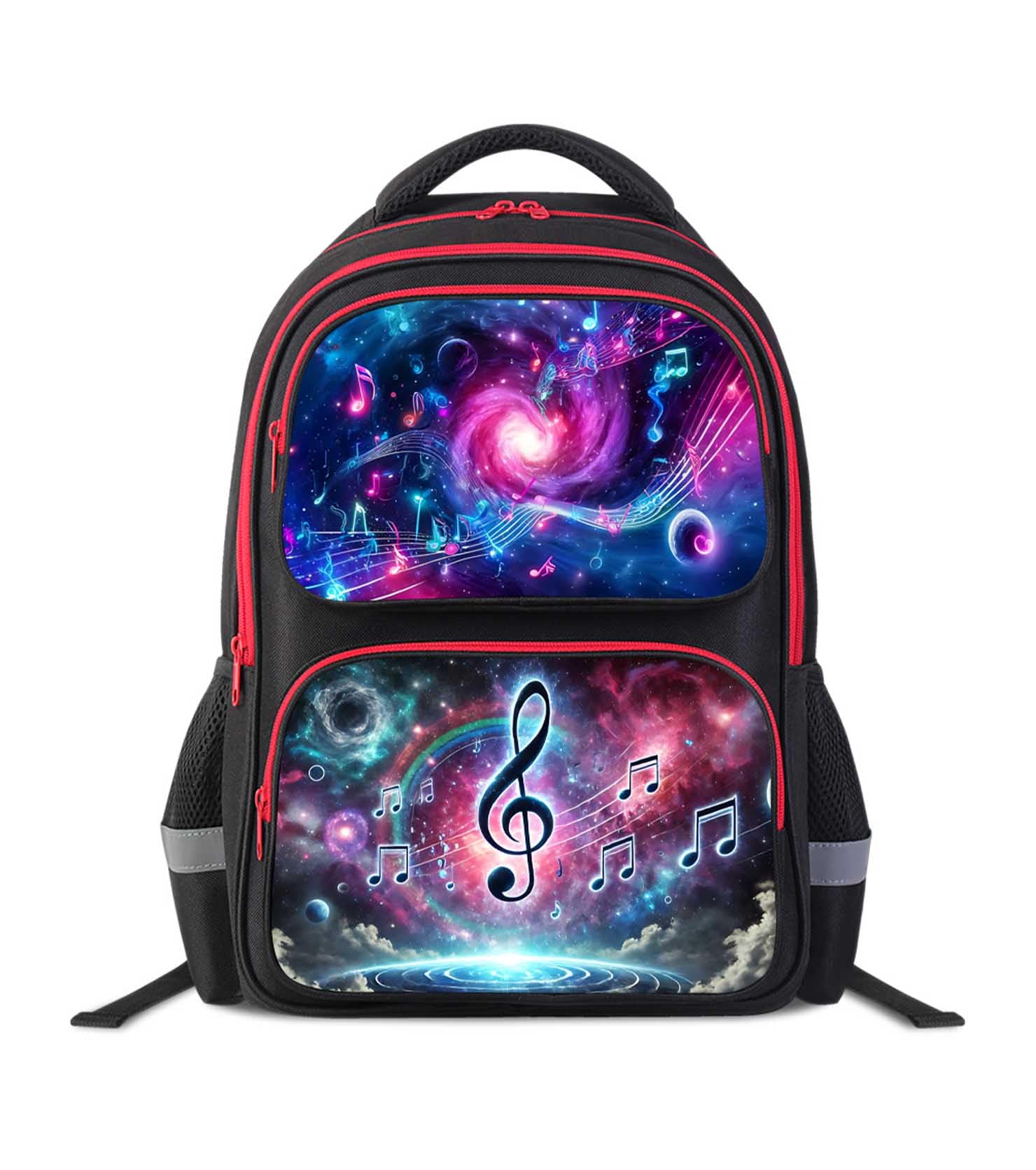 JukaZine Music Note Backpack for Boys and Girls, Kids School Bookbag, Adjustable Strap for Elementary and Middle School, Student Back Pack for Ages 6–