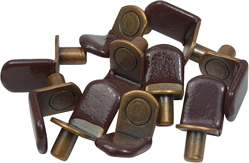 Miniatura 6 de Rok Hardware ROKSPGV14B - Paquete de 50 clavijas de soporte de vidrio en forma de L de 14 de pulgada (0.250 in) para muebles, armario, estante con