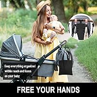Vista 2 de Ganchos para cochecito de bebé para colgar bolsas, accesorios universales para cochecito, gancho para mamá para bolsa de pañales, carro de compras