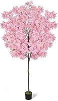 6FT Tall Artificial Cherry Blossom Tree in Pot - Lifelike Pink Fake Sakura for Indoor Outdoor Home Garden Office Decor