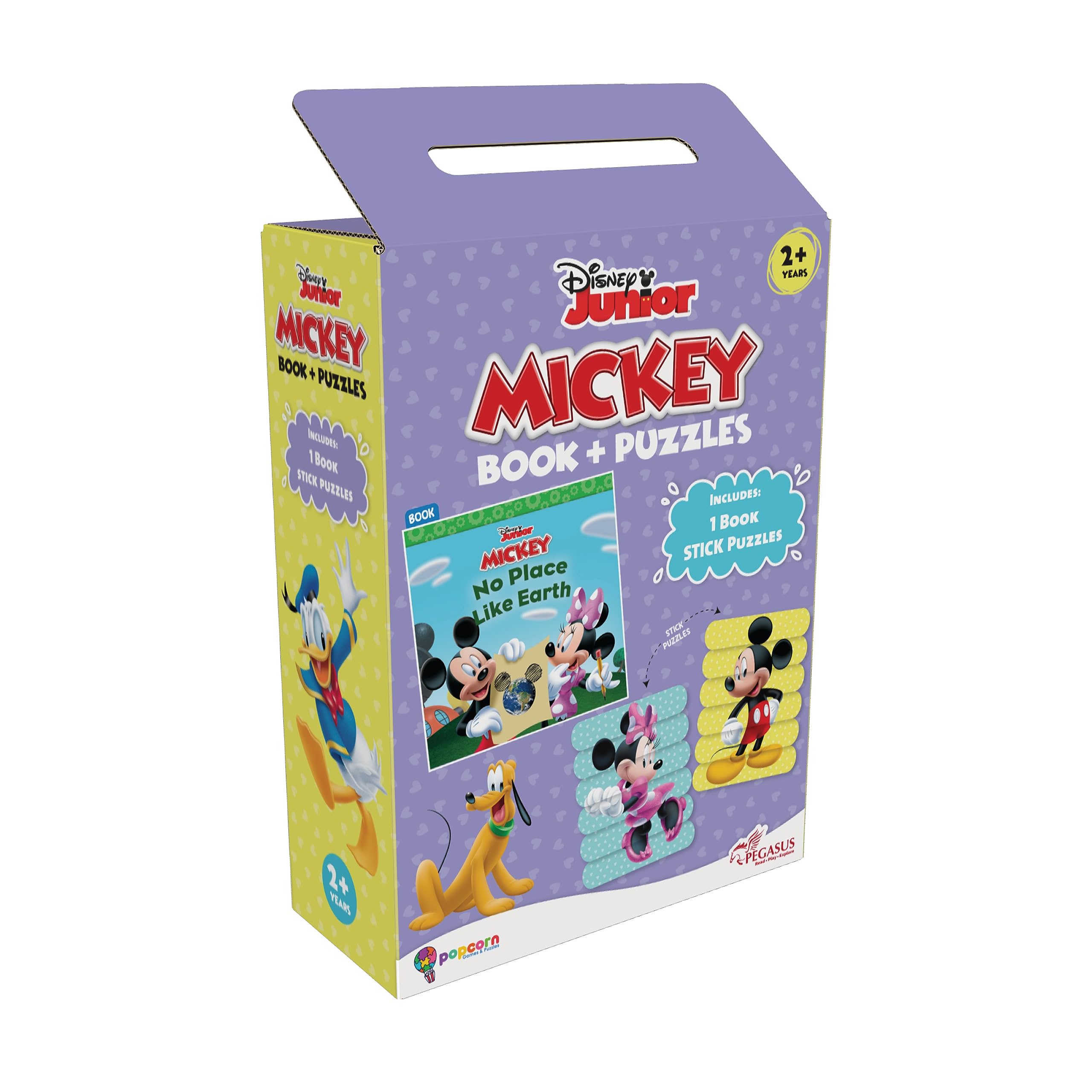 Disney Junior Mickey Book & Stick Puzzles for Kids 2 Years and Above | No Place Like Earth | Multicolor, Pack of 1-image-20