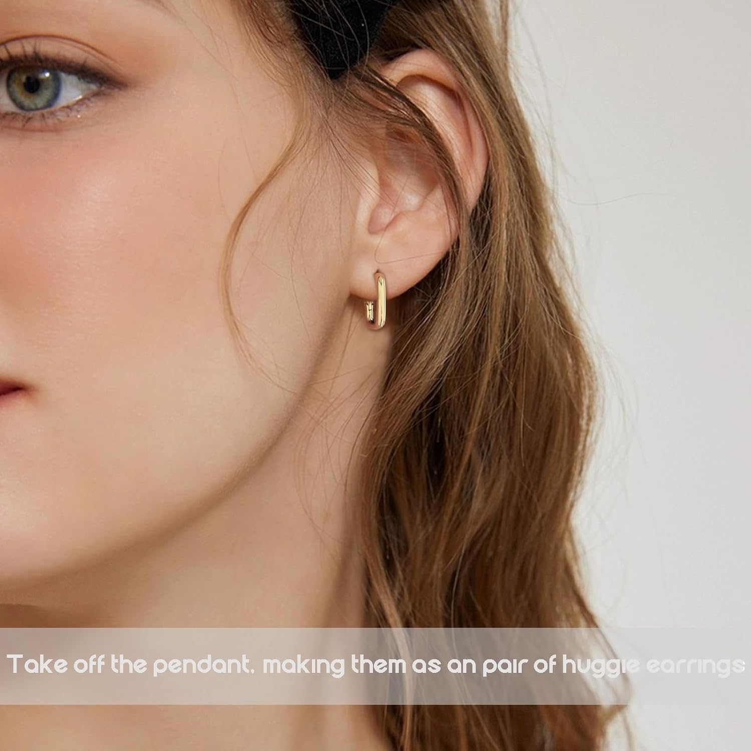 Trendy Gold Paperclip Dangle Drop Earrings Dainty Gold Convertible Link Chain Huggie Statement Formal Earrings for Women Party - Image 3