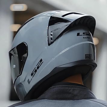YYK LS2 Rapid 2 Race Nardo Gray Helmet – Designed with High Safety Standards, ECE 22.06 Certified, Lightweight and Comfortable Motorcycle Helmet, Perfect Compatibility with Multiple Shell Options