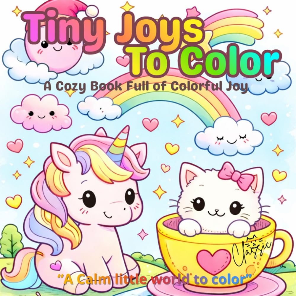Tiny Joys to Color "A Calm little world to color": A Cozy Book Full of Colorful Joy