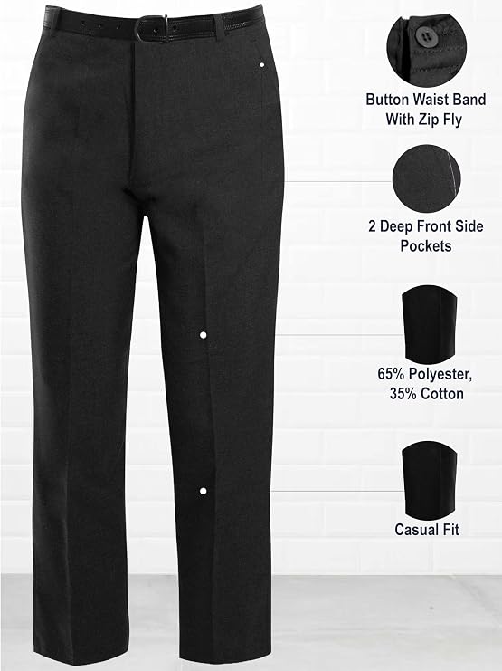 shelikes Mens Formal Trousers Business Trouser Office Work Pants (Without Belt)