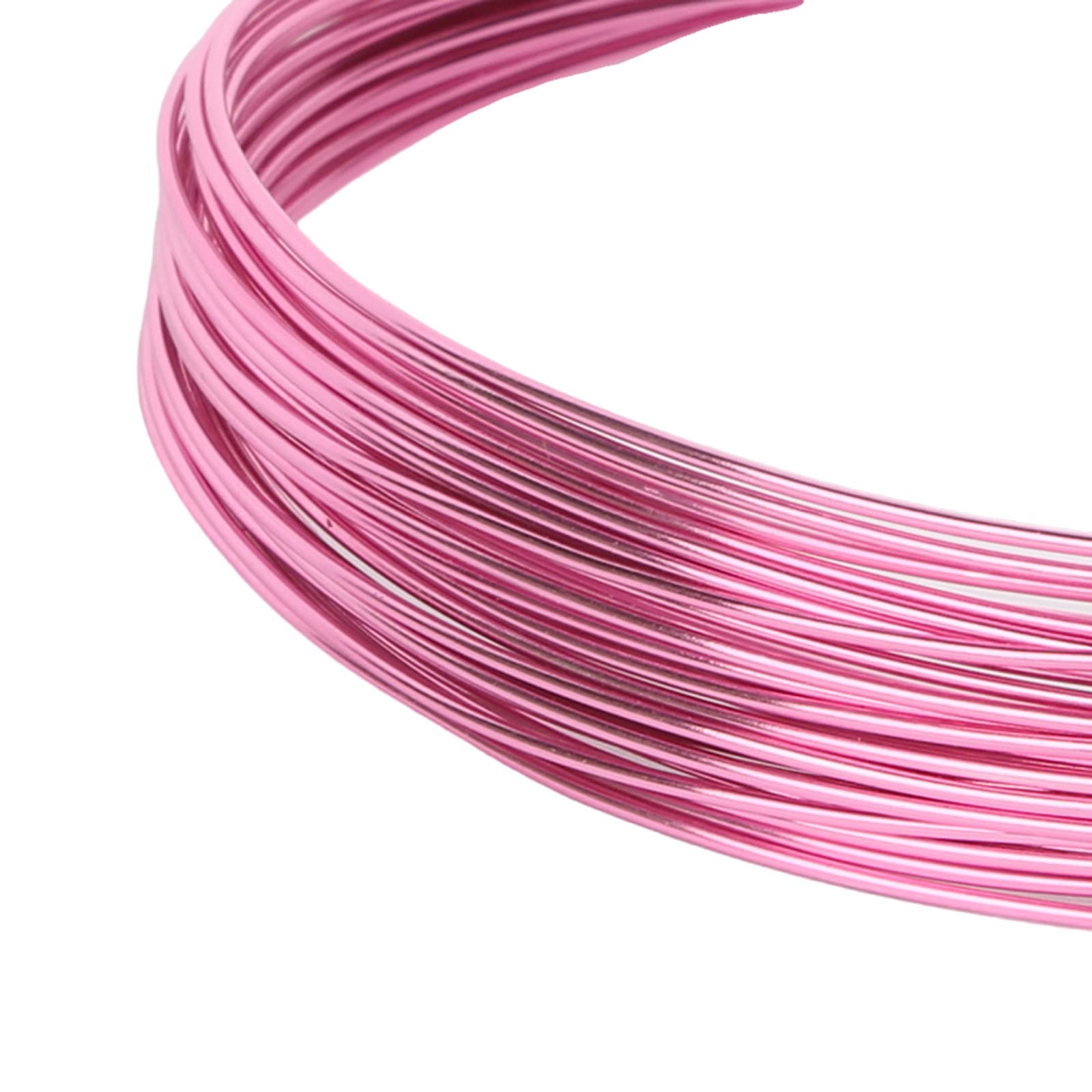 WSYCWG 2.5Mm Aluminium Craft Wire, 9.84Ft/3 Meters Beading Wire Colored Aluminum Wire Suitable for DIY Craft Making,Rose red