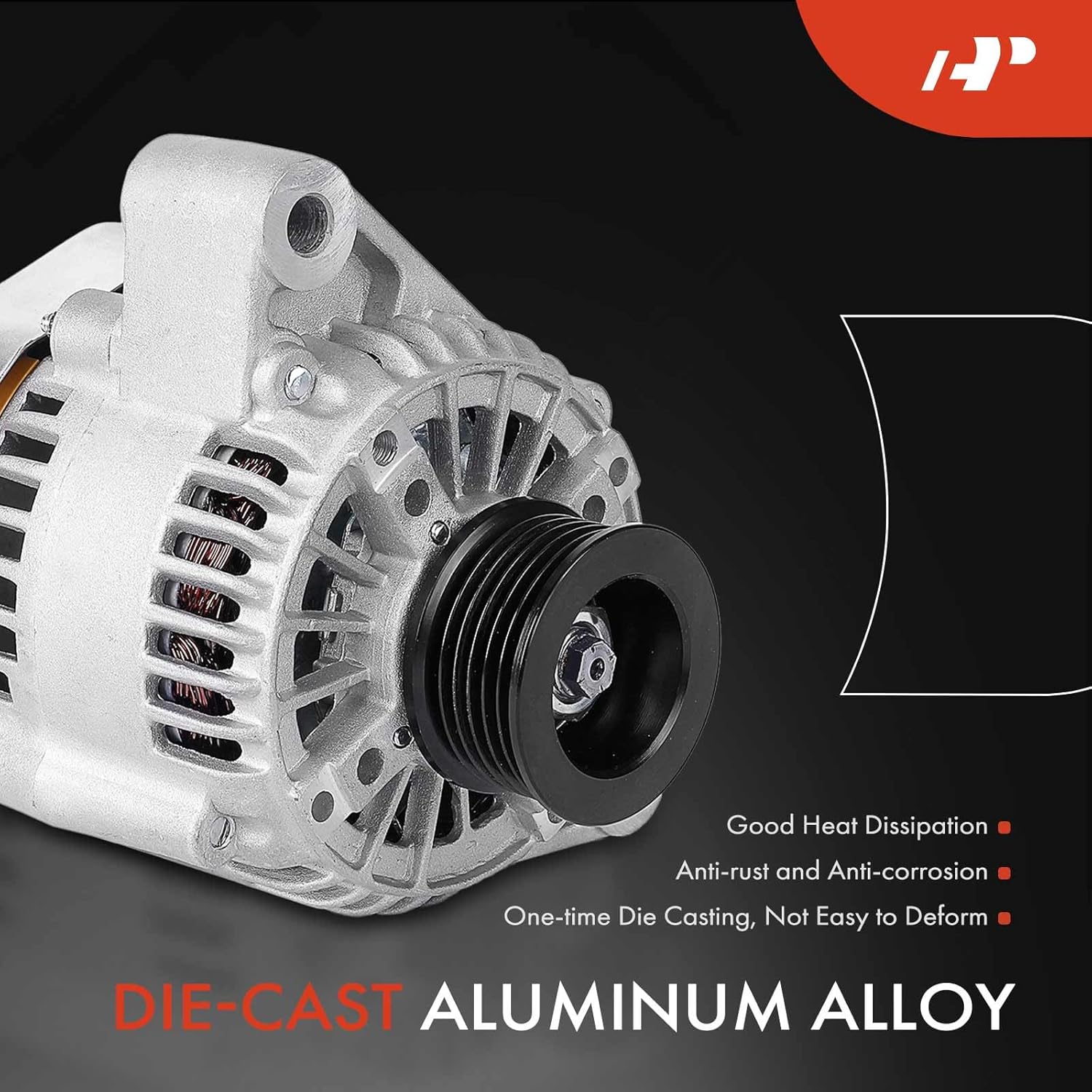 A-Premium Alternator Compatible with Toyota Tundra 2000 2001 2002 4.7L, 12V 70A 6-Groove Pulley Clockwise, Replace# 1022115131, 1022115130