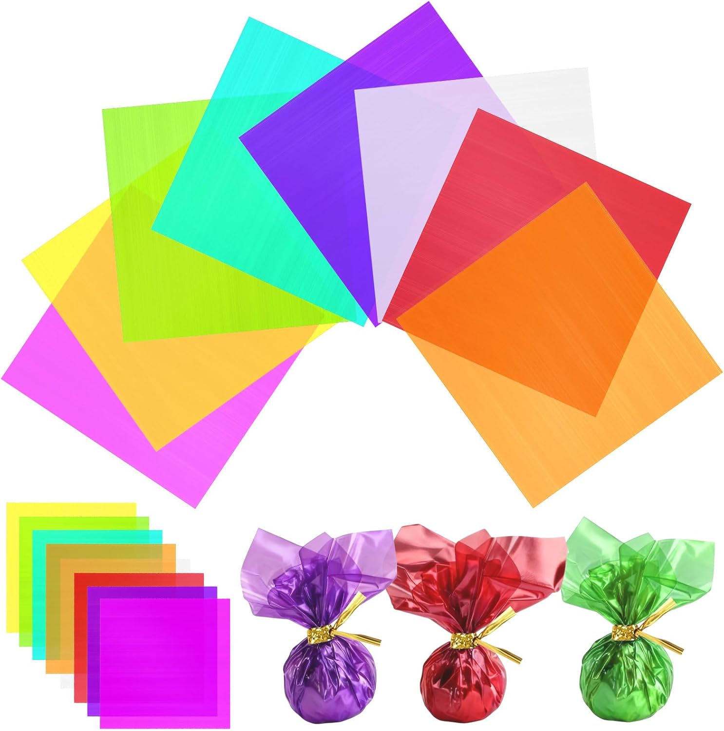 Colored Cellophane Sheets, Easily Shaped Cellophane paper,