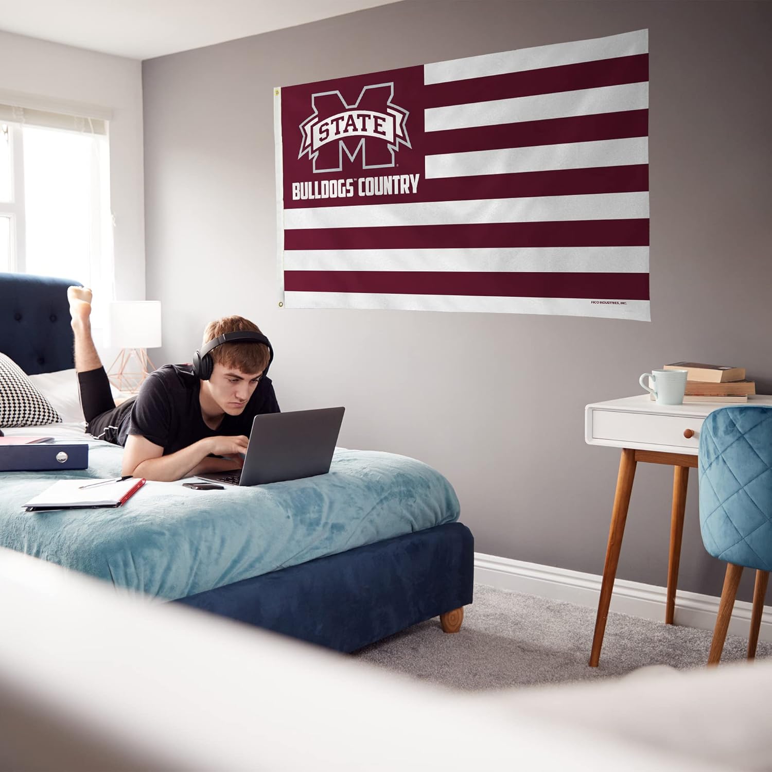 Rico Industries NCAA Mississippi State Bulldogs Country 3' x 5' Banner Flag 3' x 5' Banner Flag Single Sided - Indoor or Outdoor - Home Décor