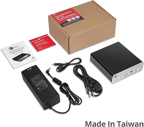 Miniatura 9 de SIIG Estación de acoplamiento para laptop Thunderbolt 3 8K, ranura dual M.2 NVMe, carga PD de 96 W, lector de tarjetas SD DisplayPort 1.4, 2 puertos