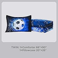 Vista 67 de Andency 3D Baseball Comforter Full (79x90 Inch), 3 Pieces(1 Baseball Comforter, 2 Pillowcases) Microfiber Sport Bedding Set for Boys Kids Teens