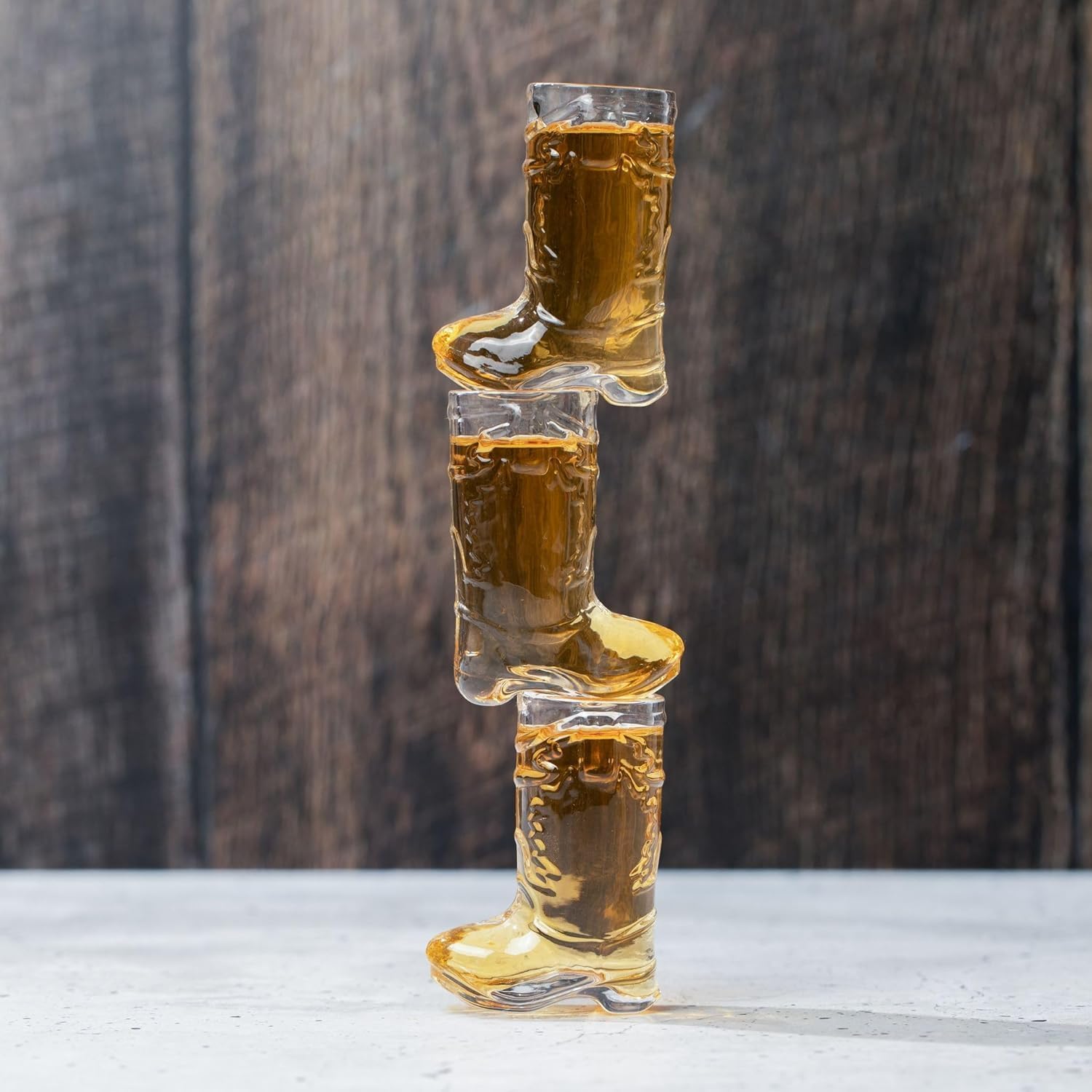 Cowboy Boot Shot Glass Set - Real (not plastic) Western Themed Party for Cowgirl Bachelorette (Set of 24, Not Personalized)