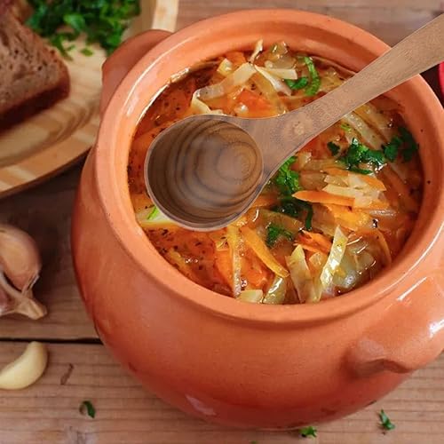 Miniatura 3 de JASHII Juego de utensilios de cocina de madera, utensilios de madera para cocinar, espátula antiadherente, cucharón, utensilios de cocina naturales,