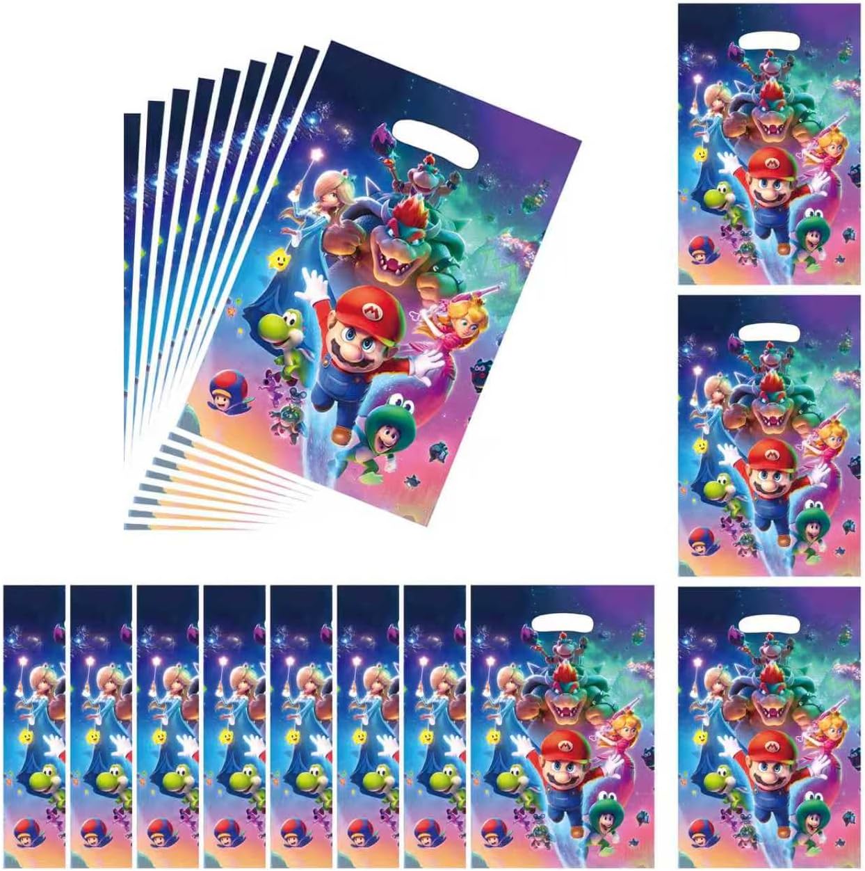 YUEERBIRD 30 PCS Themed Party Gift Bags, Party Supplies for Kids, Cute Marlo Game Themed Party, Birthday Decoration Gift Bags Suitable for Girls or Boys