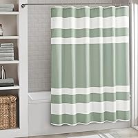 Vista 56 de Cortina Madison Park Spa Waffle de ducha con tela combinada y tratamiento 3M Scotchgard para control de humedad, decoración moderna para el baño