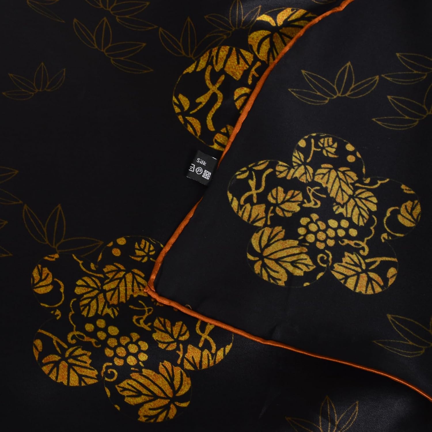 Women 100% Mulberry Silk Scarf Square Shawl 43"*43" - Floral Print, for Party, Travel & Photography (Headscarf/Wrap) - Image 4