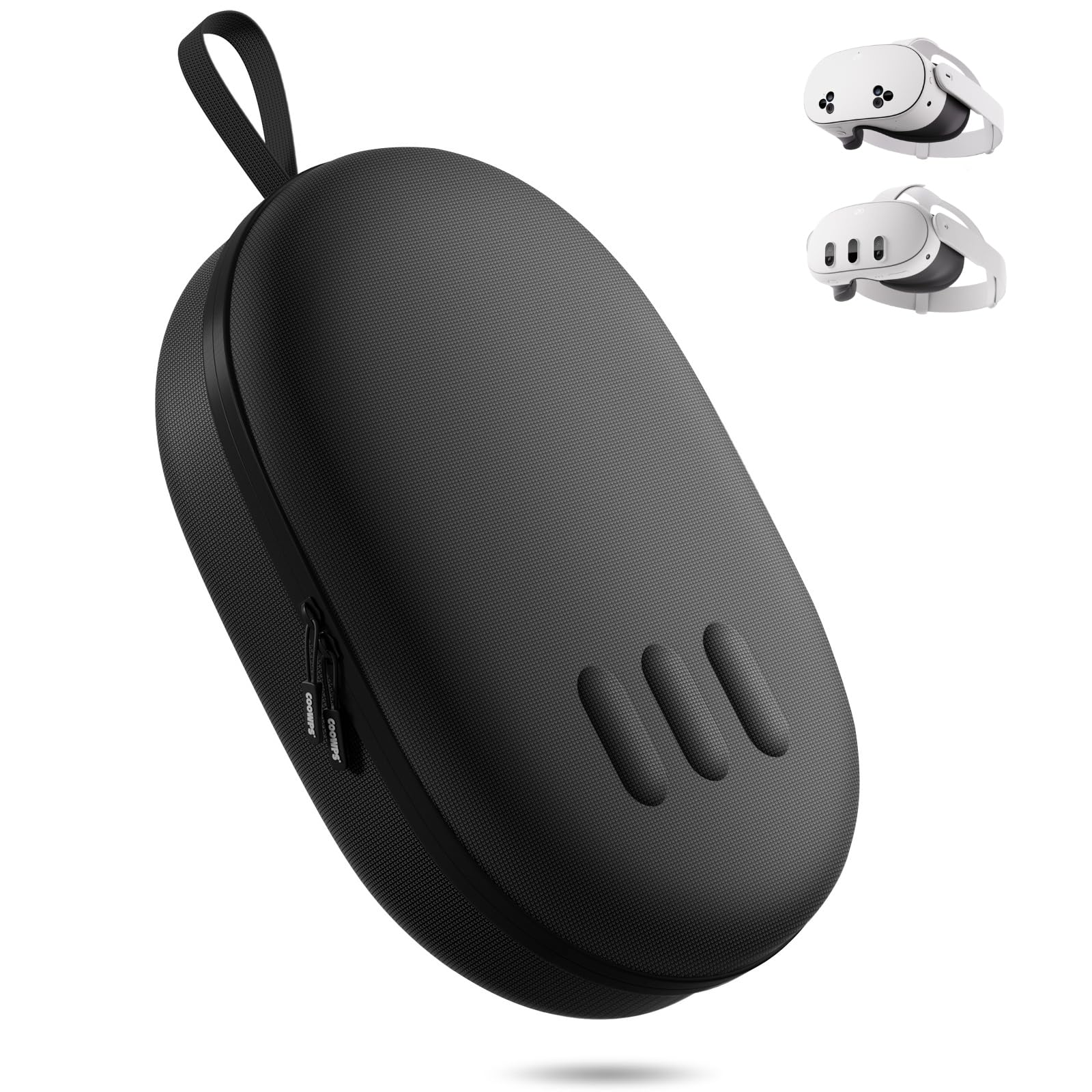 COOWPS Hard Carrying Case for Meta Quest 3S/Quest 3 Accessories, Fits Elite Strap, Portable Full Protection Bag for Travel and Home Storage, Black