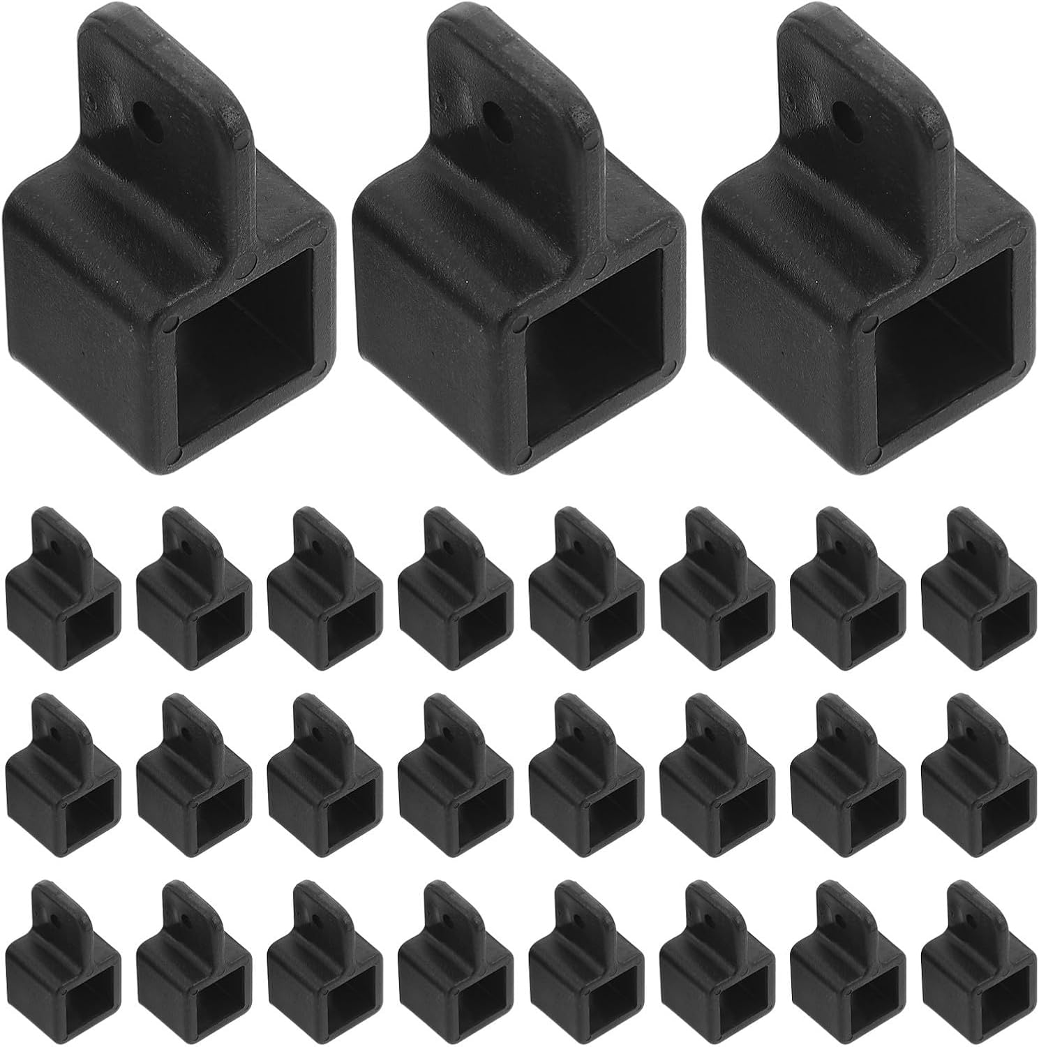 Didiseaon 50pcs Folding Cart Plastic Slide Block for 15x15mm Square Rail, Weather Resistant Sturdy Wagon Frame Accessory with Seamless Adjustment, Outdoor Utility Cart Slider Track Part