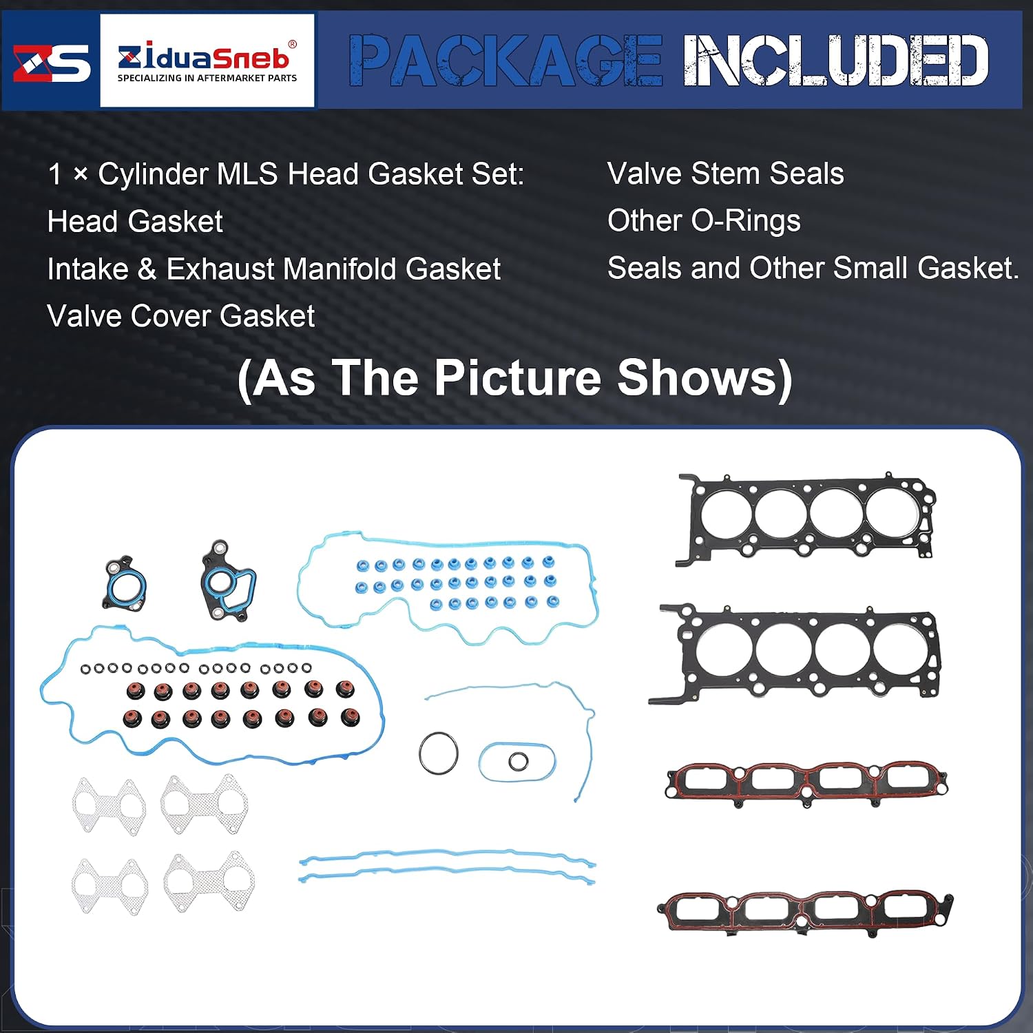 5.4 Cylinder MLS Head Gasket Set Fit for Ford Lincoln F-150 F-250 F-350 Expedition Navigator Mark Lt 5.4L 2007-2014 24V SOHC HGS4174 HS54400A HS26306PT-2