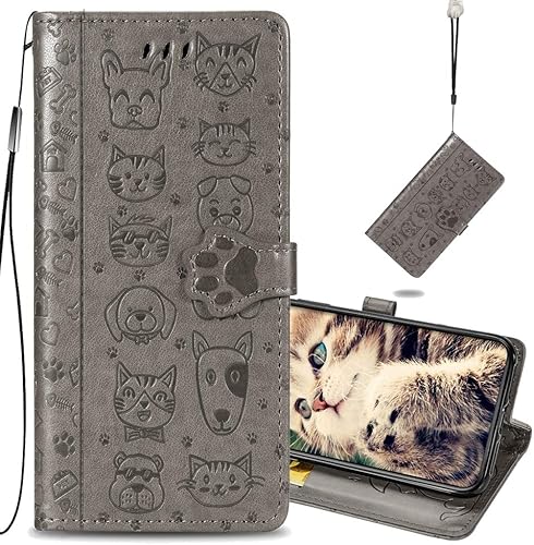 MEIKONST Funda para Motorola Moto G Stylus 2022 5G Funda tipo cartera con tapa y cierre magnético para Moto G Stylus 2022 5G, color gris