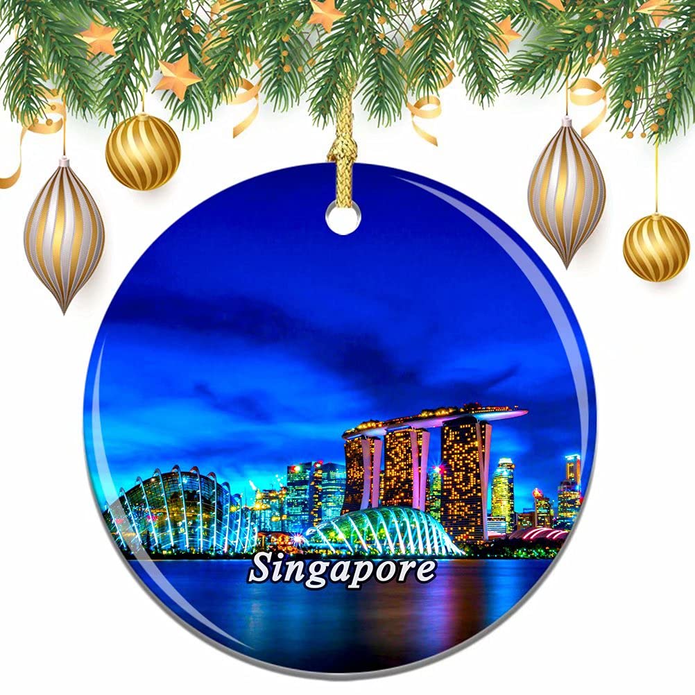 Desert Eagle Tcgj5097 Singapore Christmas Xmas Tree Ornament Decoration Wedding Hanging Pendant Decor City Travel Souvenir Collection