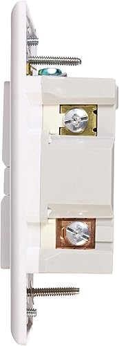 Miniatura 2 de EATON Wiring GFCI Self-Test 20A -125V Receptáculo facial en blanco con placa de pared de tamaño estándar, color blanco