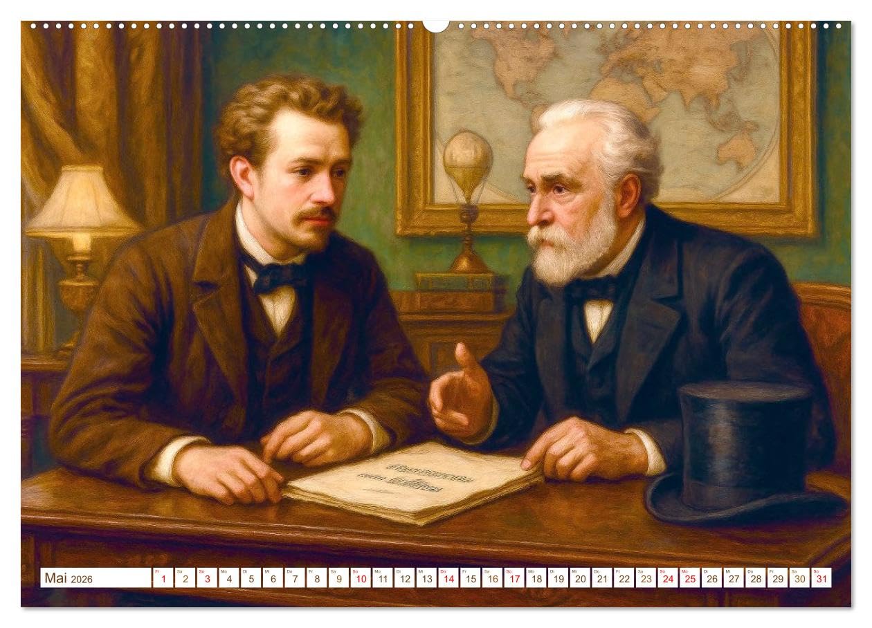 Jules Verne. Sein Leben, seine Werke (hochwertiger Premium Wandkalender 2026 DIN A2 quer), Kunstdruck in Hochglanz: Einer der faszinierendsten Autoren der Weltliteratur (CALVENDO Kunst)