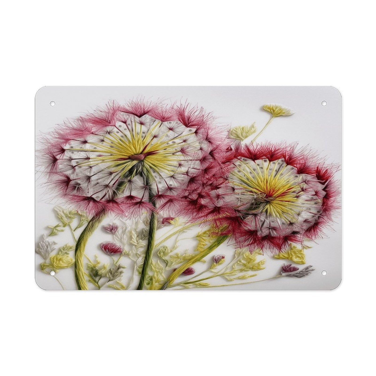 Fodpand Style Embroidery Pattern Wall Art Metal Signs Tin Sign