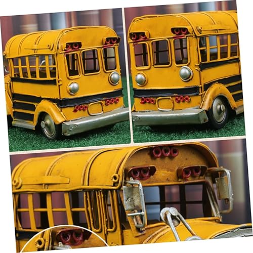 Miniatura 3 de Modelo de vehículo antiguo Modelo de coche clásico Modelo de coche retro Modelo de coche antiguo Modelo de coche de hierro Modelo de coche amarillo