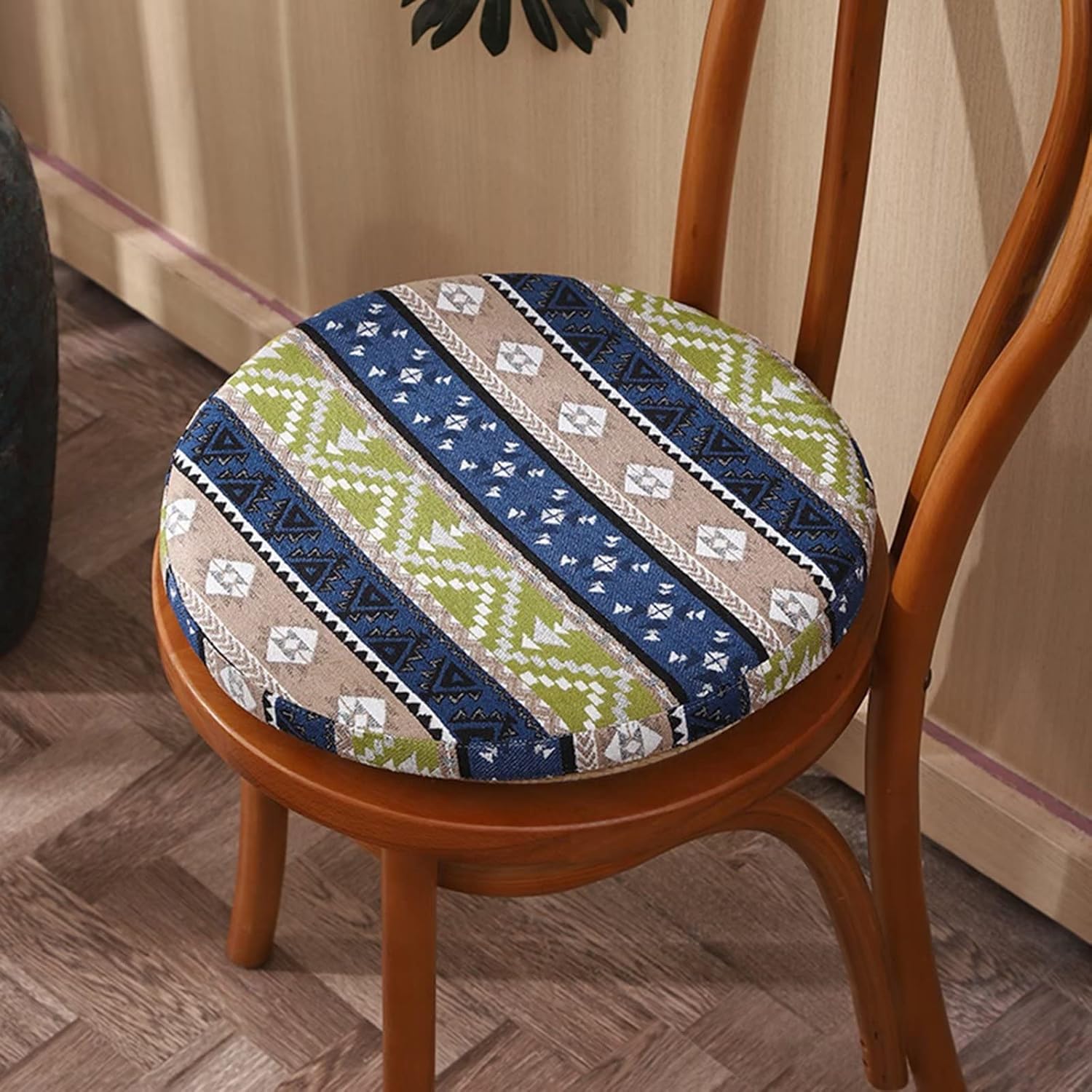 ZIBENE 14 Inch Round Chair Cushions Non Skid, Round Bistro