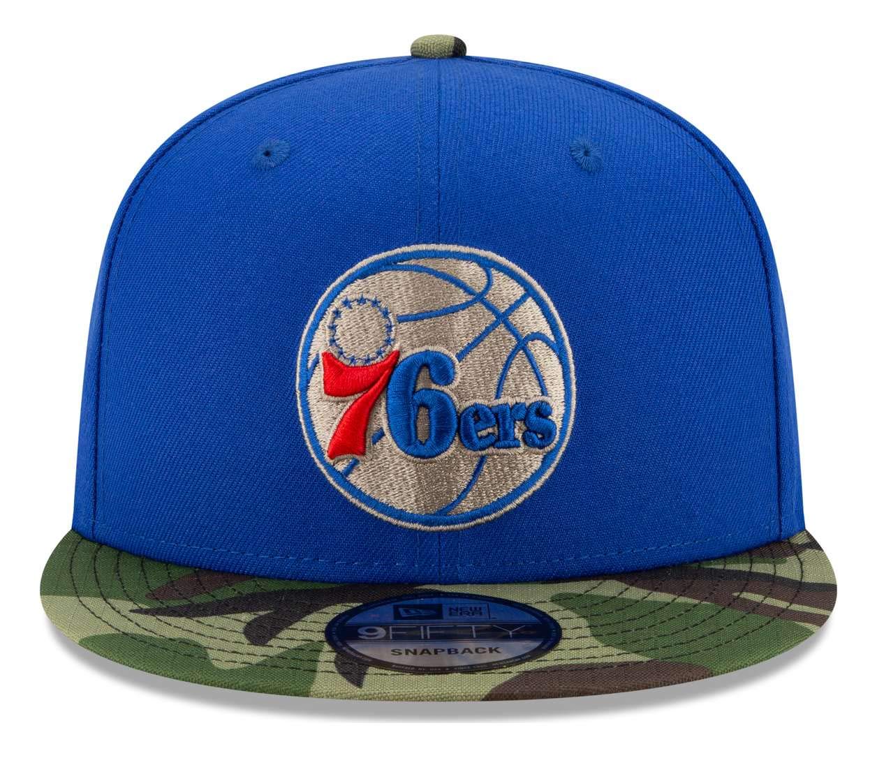 New Era - NBA Philadelphia 76ers All Star Game Camo 9Fifty Snapback Cap - Blu