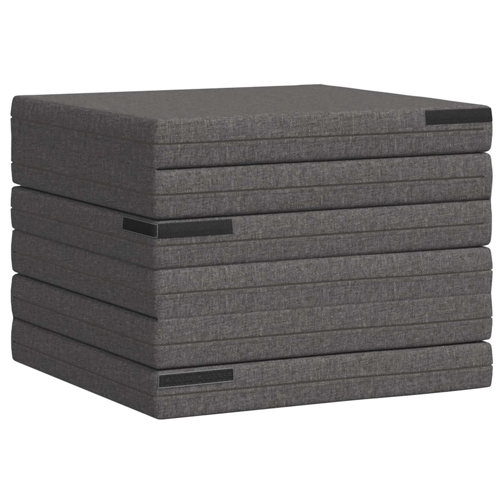 Sofa rozkładana 140x67x15 cm jasnoszary poliester