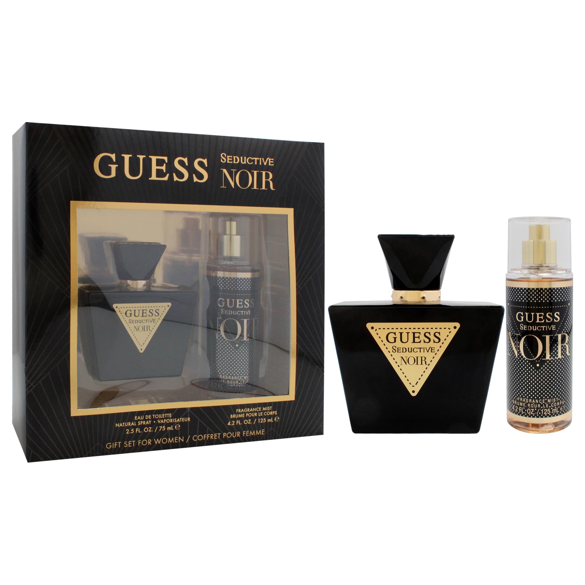 Guess Seductive Noir by Guess for Women - 2 pezzi regalo set 2,5oz EDT spray, 4,2oz Fragranza Mist