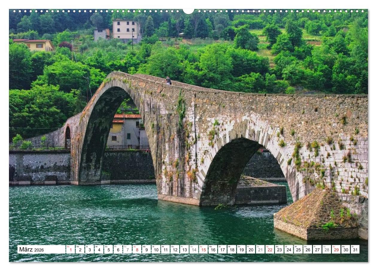 Toskana - Großarige Bauten (hochwertiger Premium Wandkalender 2026 DIN A2 quer), Kunstdruck in Hochglanz: Dieser Kalender zeigt bedeutende Bauwerke in der Toskana. (CALVENDO Orte)