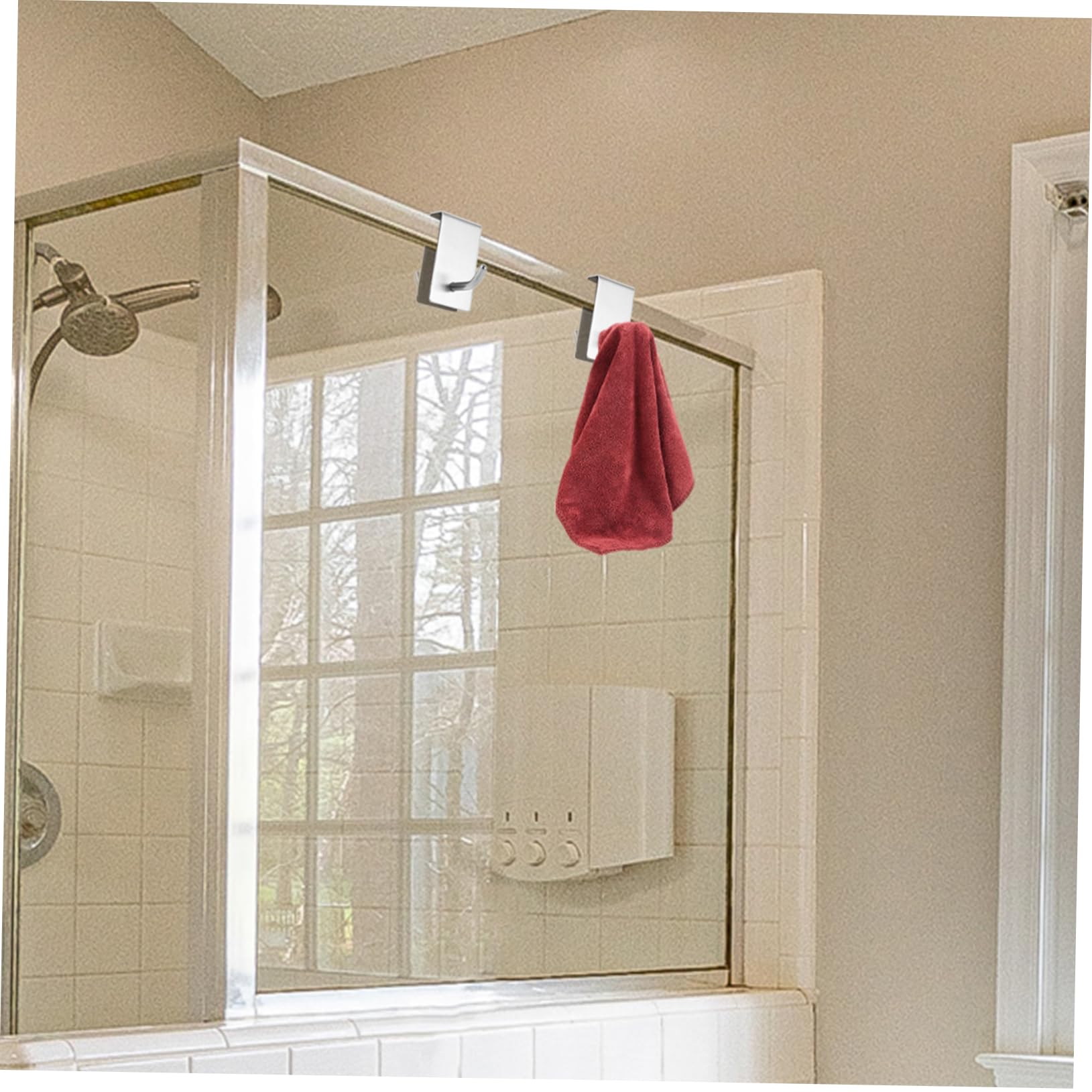 Uonlytech 5piezas Gancho De Puerta De Acero Inoxidable Para Baño Colgador Sin Perforación Para Toallas Diseño Elegante y Resistente Para Armarios y Closets