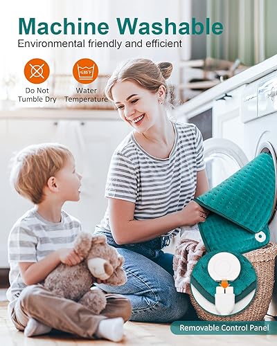 Miniatura 7 de Almohadilla térmica para aliviar el dolor de espalda con 6 ajustes de calor, 4 apagado automático, regalos para mujeres, mamá, hombres, papá,