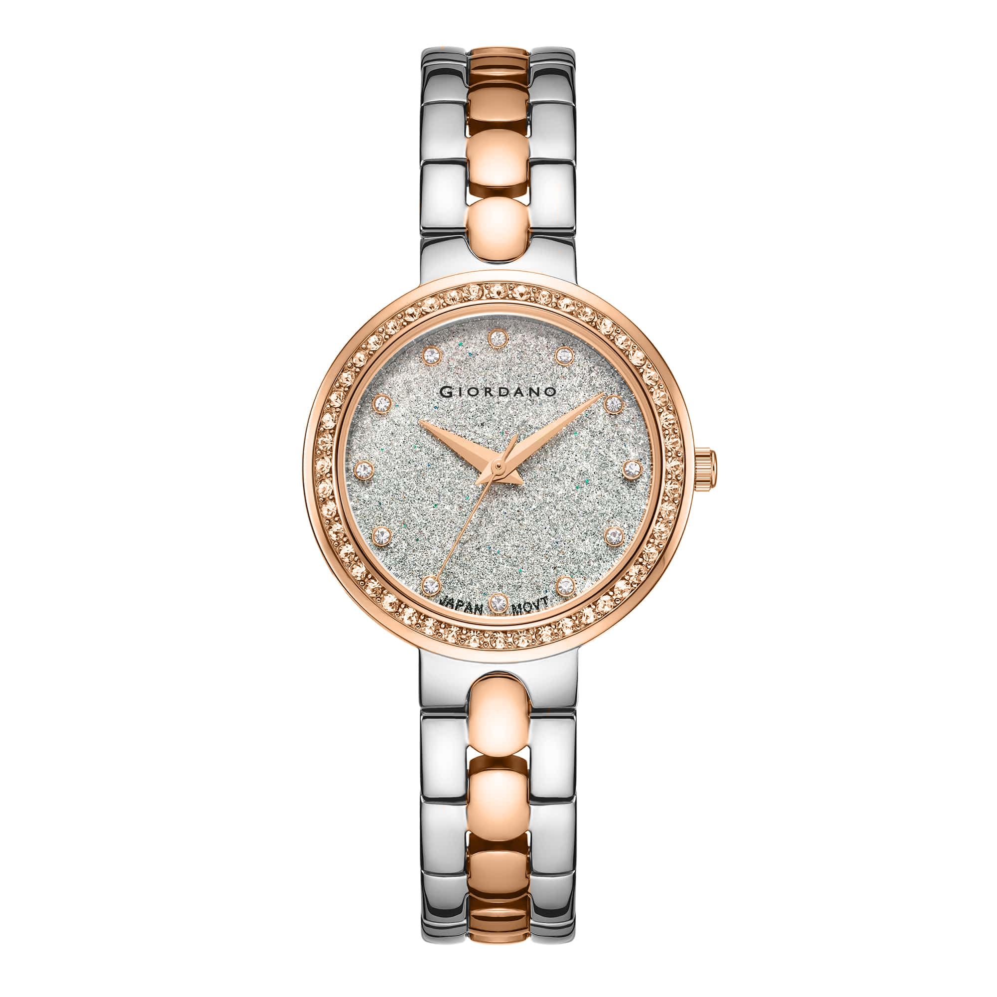 Shimmer Collection Analog Watch for Women with Diamond Studded Case, Shimmer Dial and Stylish Stainless Steel Strap-image-6