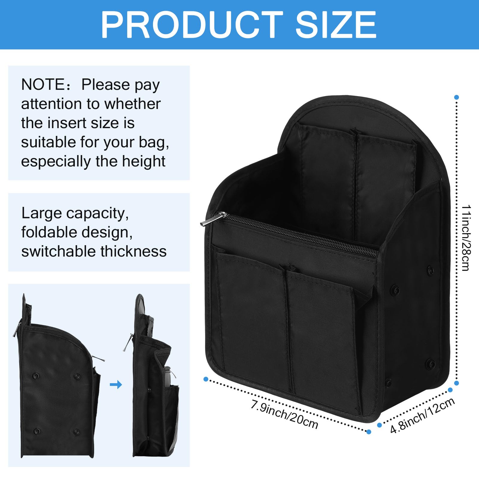 Amazon.co.jp: バックパックオーガナイザーインサート2個 7.9 x 4.8 x