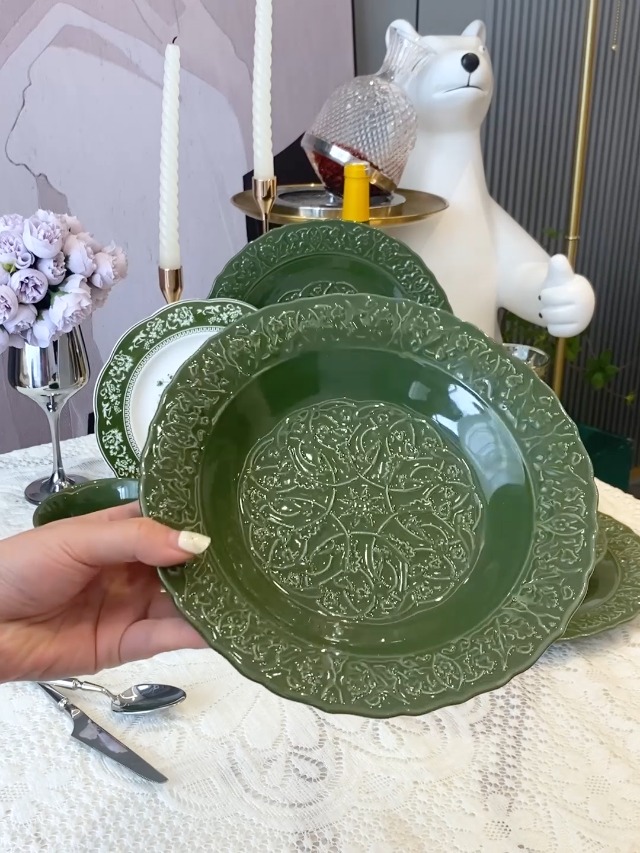 Amazon.com | MDZF SWEET HOME Dinnerware Set, 14 Pieces Plates and