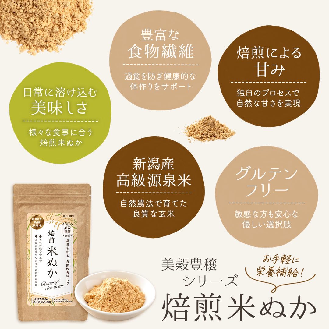 Amazon.co.jp: 2袋セット 米ぬかパウダー 焙煎玄米パウダー 150g