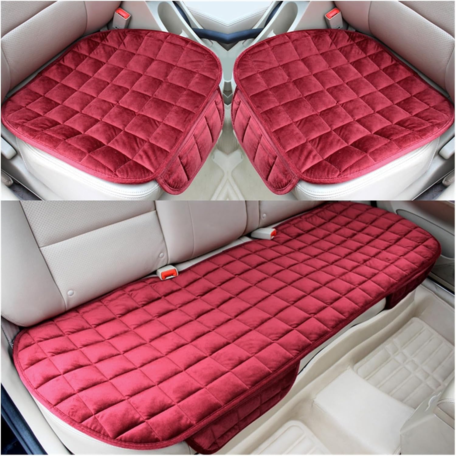 F Car Seat Cushion Non-Slip Plush Seat Cushion Y (Color : D)