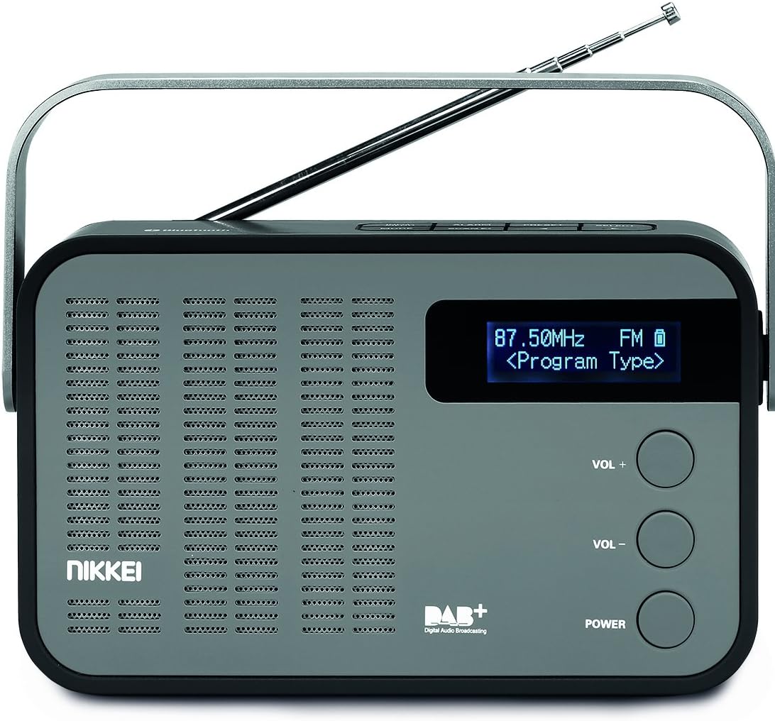 Nikkei NDB40BK [Dab Radio Draagbaar] Draagbare digitale radio Klein, DAB+, Bluetooth, Aux, USB