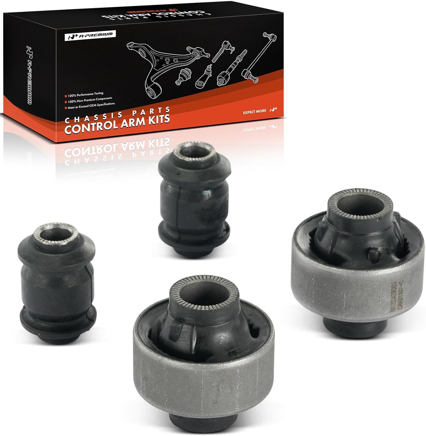 A-Premium 4 x Front Lower Control Arm Bushing Kit, Compatible with Toyota Yaris 2006-2014, Prius C 2012-2018 & Scion xD 2008-2014
