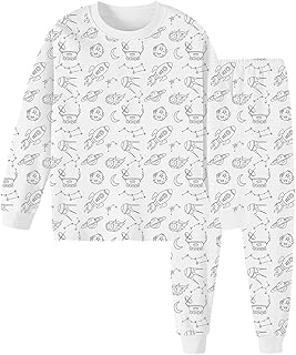 Ropa de bebé para niños, conjunto de pijama para colorear pintado a mano, para niños y niñas, puede jugar y usar regalos de cumpleaños para niñas de 3 meses
