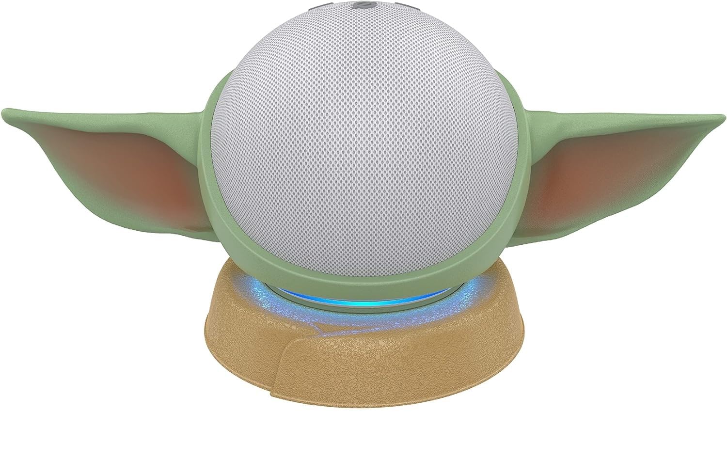 Echo Dot (5th Gen) Bundle: Echo Dot (5th Gen, 2022 release) | Glacier White, and Made for Amazon, featuring The Mandalorian Baby Grogu ™-inspired Stand