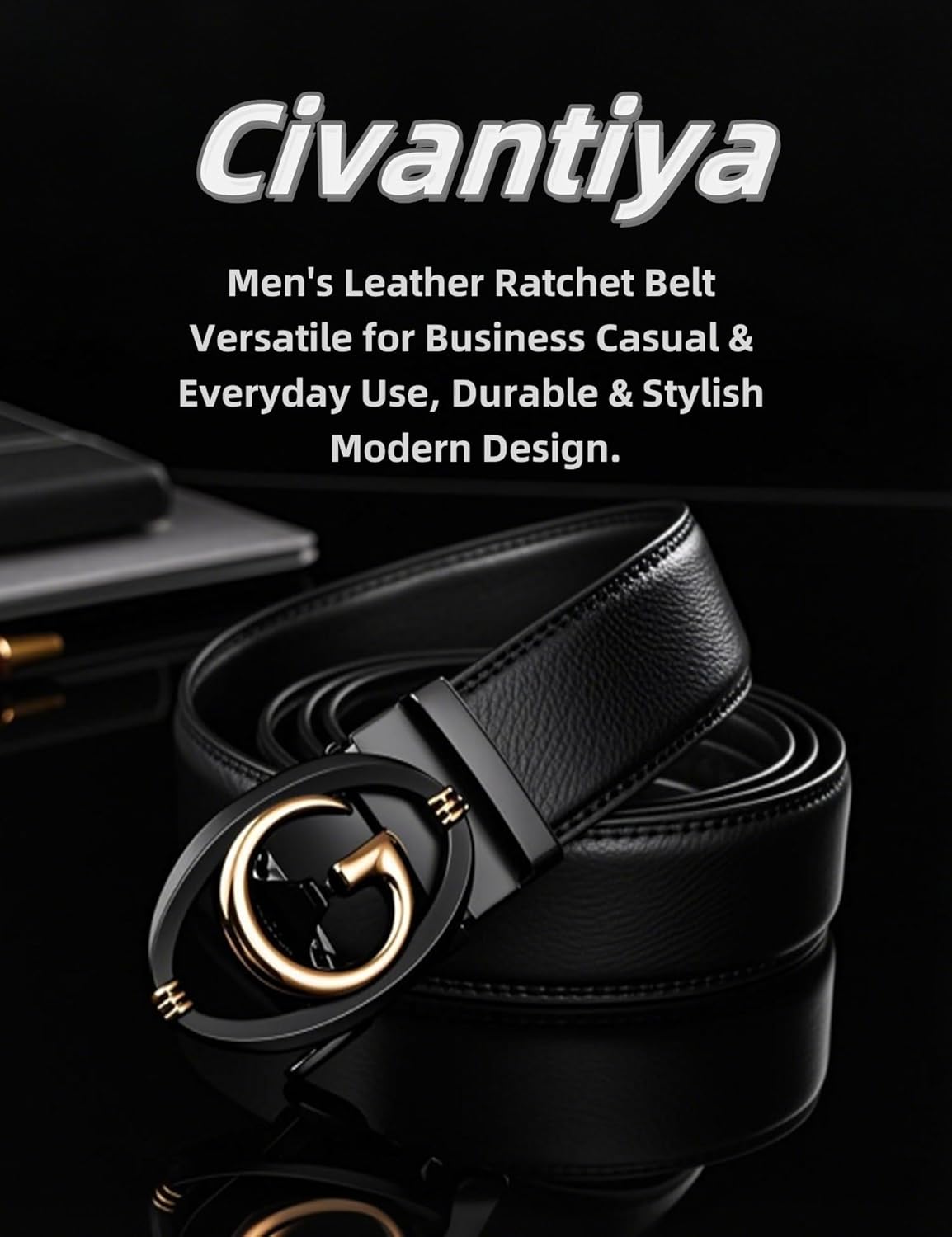 Men's Ratchet Belt Leather Belt Adjustable for Men Cambodia Ubuy