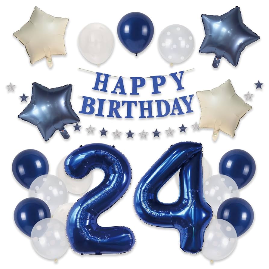 Amazon | 【風船屋】二十四歳 誕生日 飾り付け デコレーション
