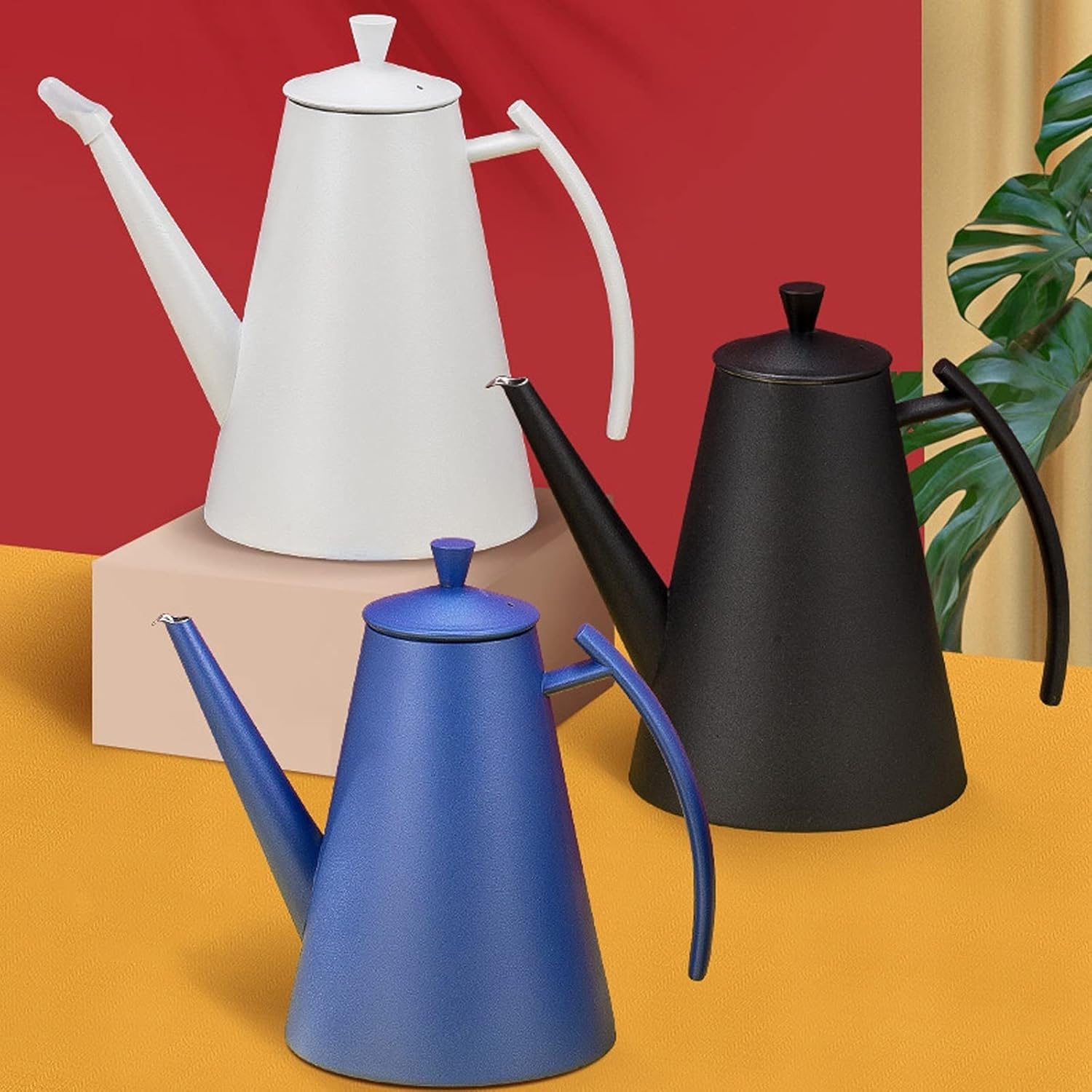 oil bottle Large-capacity Oil Dispenser Bottle Household Stainless Steel Oil Bottle with Handle and Spout Creative Leak-proof Oil Pourer oil sprayer(Color:B,Size:Large)
