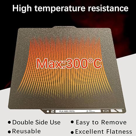 Upgraded Thicker Textured PEI Plate 0.77mm with QR Code for Bambu Lab P1S/P2S/P1P/X1/X1C/A1/X2D 3D Printer, 257x257mm Dual-Textured Plate, Heated Bed Magnetic Flexible Spring Steel PEI Sheet Plate
