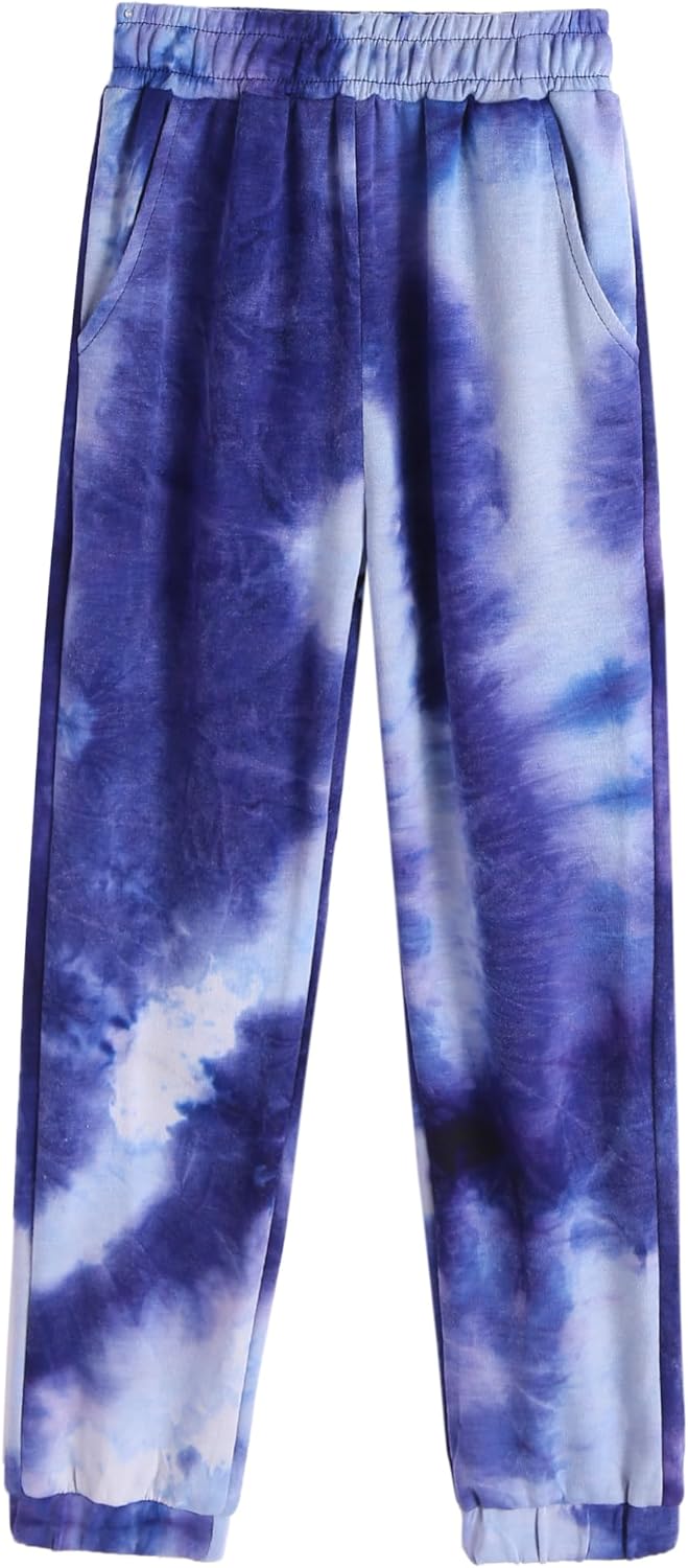 Flypigs Girls 2 Piece Outfits Tie Dye Tracksuits Pullover Sweatshirts and Sweatpants with Pockets Casual Sweatsuits Sets - Image 8